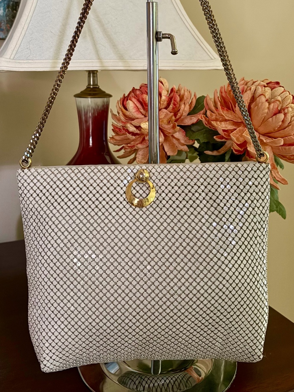 Vintage Whiting & Davis chain mail mesh shoulder/crossbody bag